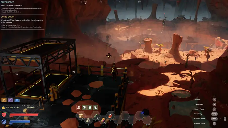 Canyon map view in AETHUS
